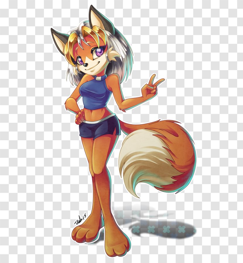 Red Fox Gray Wolf Art - Tree Transparent PNG