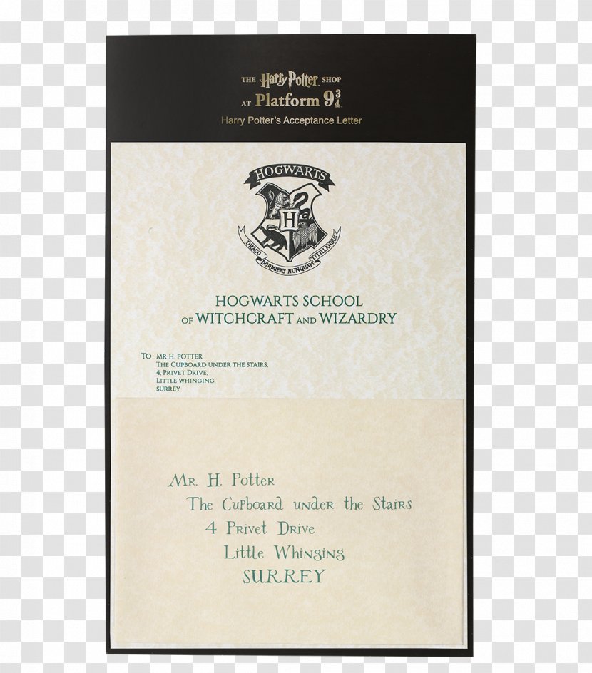 Harry Potter And The Philosopher's Stone Hogwarts Letter Ravenclaw House - Seal Transparent PNG