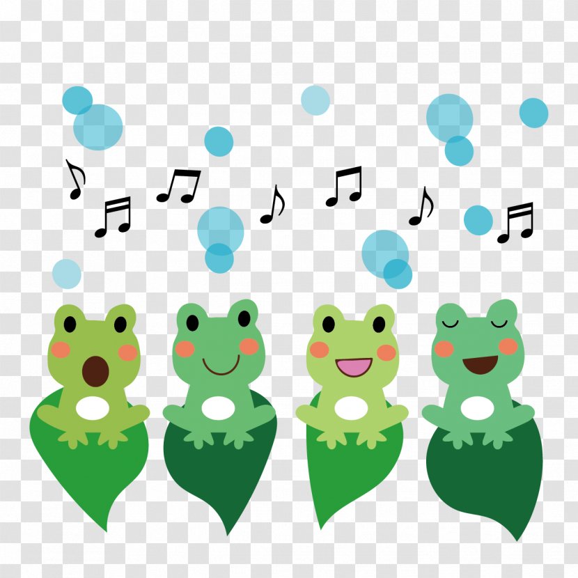 Frog Choir Drawing Clip Art - Cartoon Transparent PNG