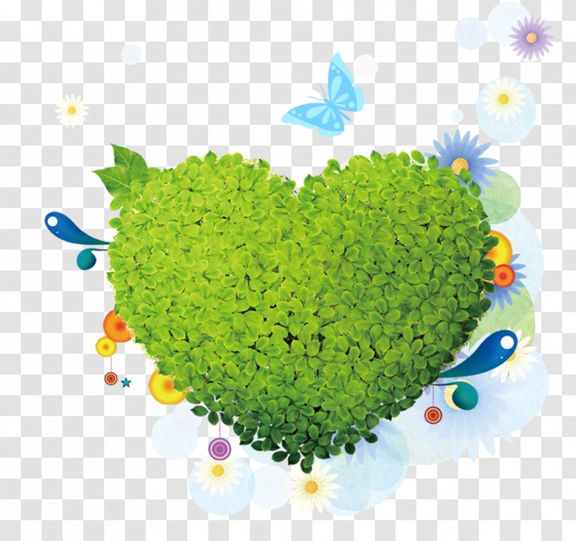 Tree Poster - Arbor Day - Heart-shaped Grass Transparent PNG