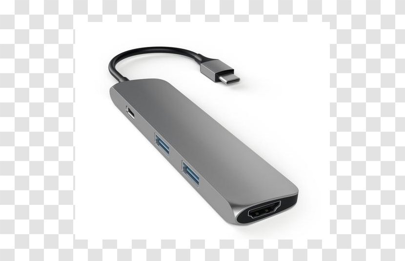 MacBook Pro Laptop USB-C Satechi Type-C Multi-Port Adapter - Ethernet Hub Transparent PNG