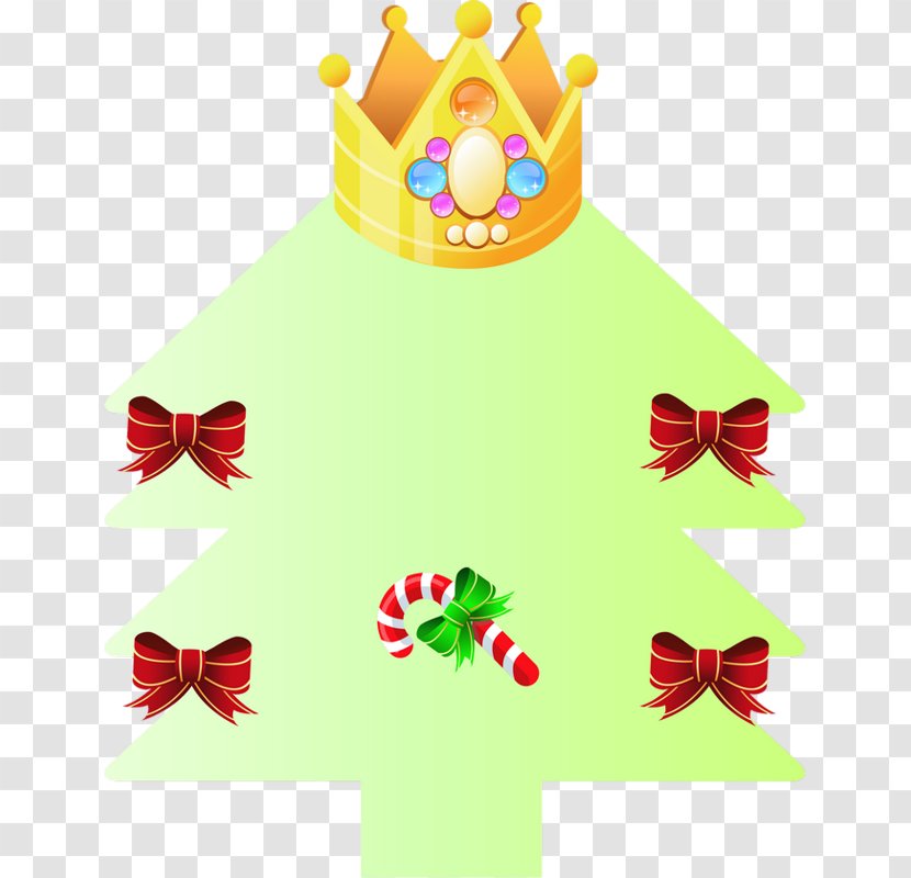 Christmas Tree Crown Green Transparent PNG