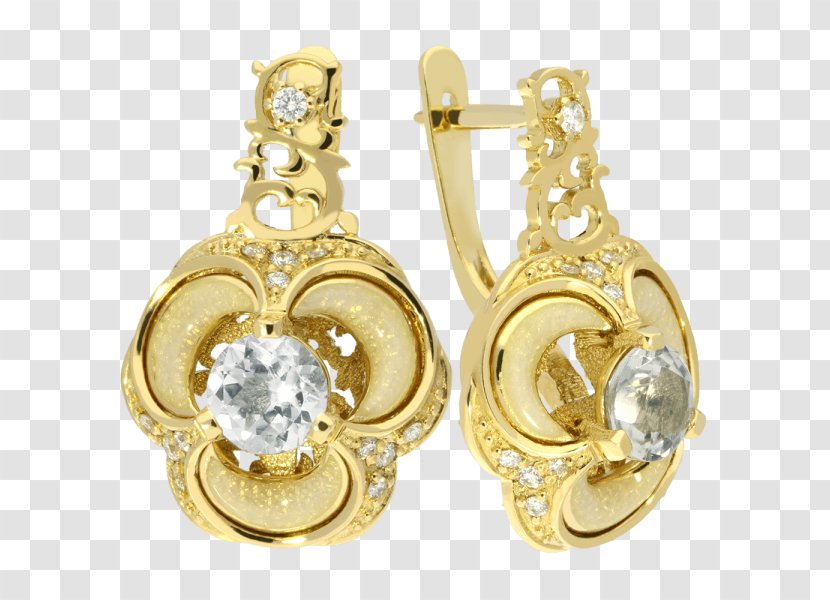 Earring Jewellery Gold Brilliant Diamond - Locket Transparent PNG