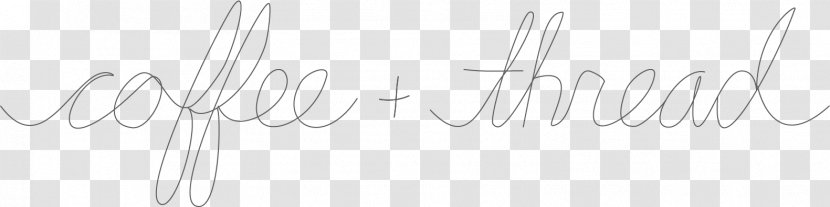 Line Art Calligraphy Drawing Font - Flower - Coffee Pattern Transparent PNG