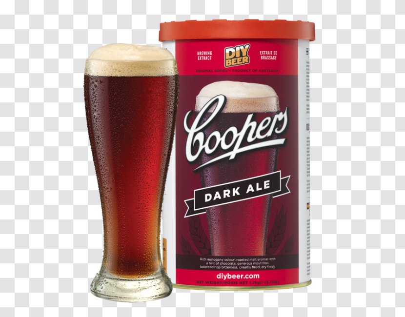 Coopers Brewery Wheat Beer Ale Stout - Glass Transparent PNG