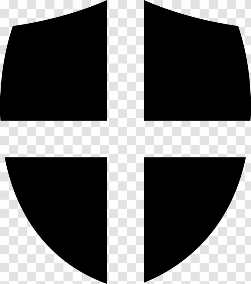 Shield - Black And White Transparent PNG