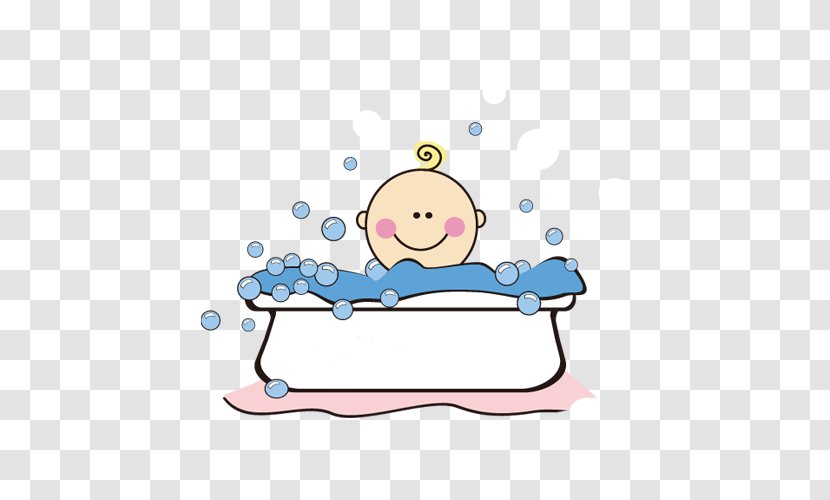 Bathing Child Infant - Silhouette - Hand-painted Bath Of Children Transparent PNG