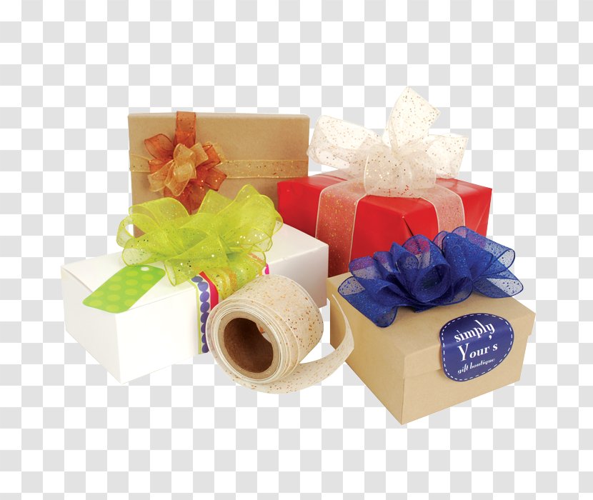 Box Ribbon Plastic Packaging And Labeling Gift Wrapping - Retail Transparent PNG