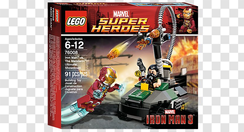 Lego Marvel Super Heroes Mandarin Iron Man Extremis War Machine - Showdown Vs Transparent PNG