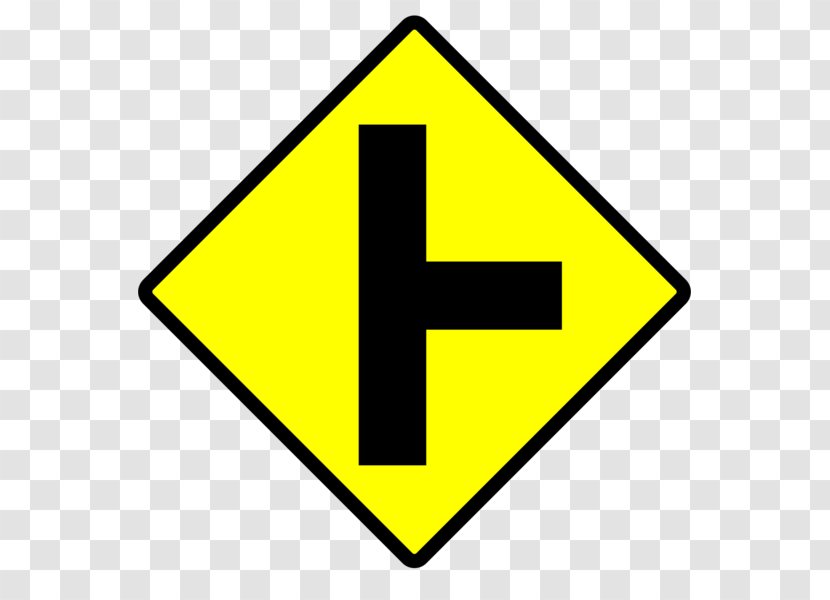 Traffic Sign Side Road Warning - Junction Transparent PNG