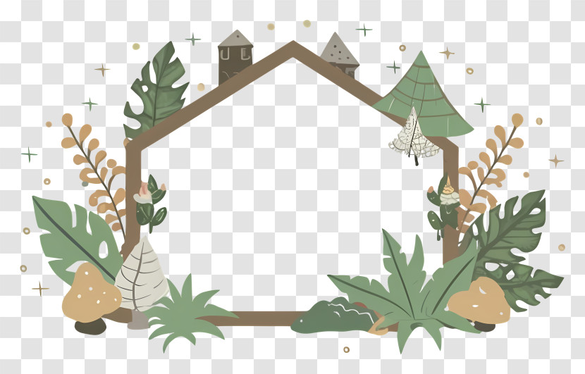 House Surrounded By Trees - House Frame With Plants Transparent PNG
