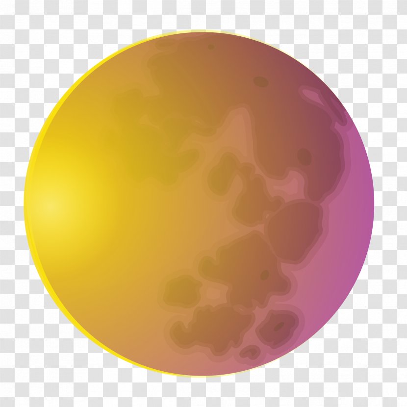 Yellow Circle Magenta Sphere - R Transparent PNG