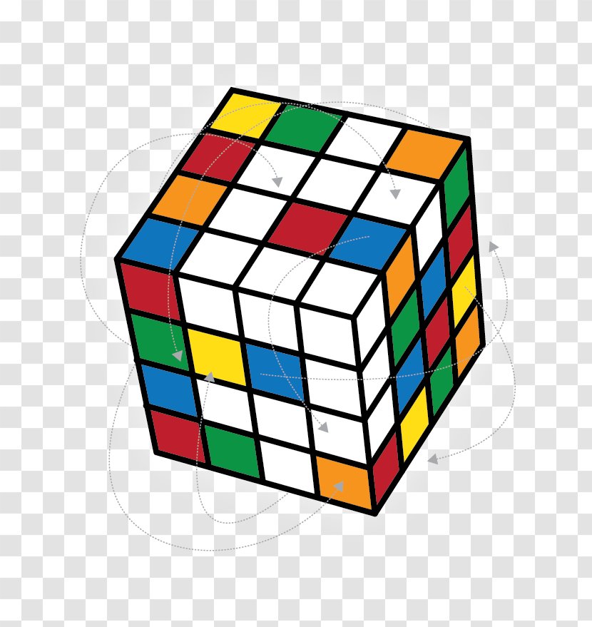 Rubik's Cube Line Point Clip Art - Rectangle Transparent PNG