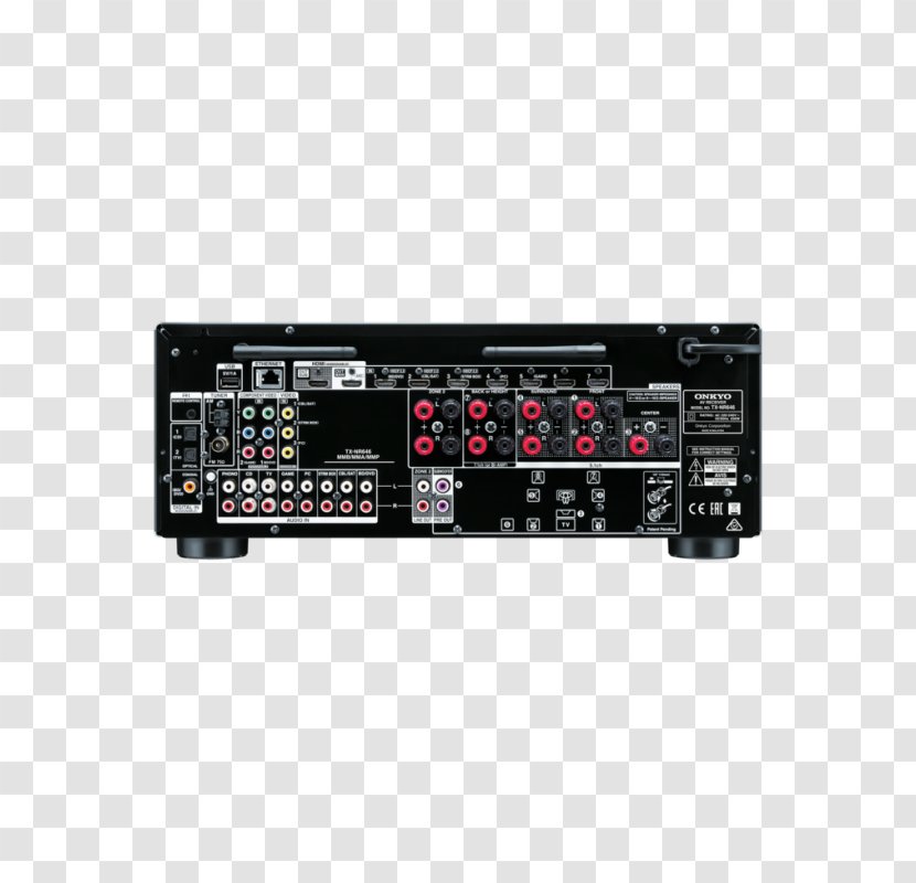 AV Receiver Onkyo TX-NR646 TX-NR545 Home Theater Systems - 71 Surround Sound - Electronic Instrument Transparent PNG