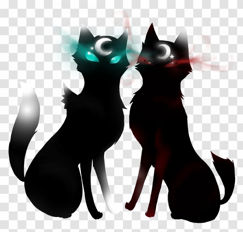 Black Cat Whiskers Render Drawing - Silhouette Transparent PNG