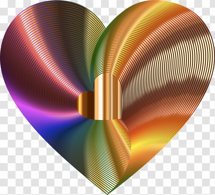 Heart Clip Art - Gold Transparent PNG