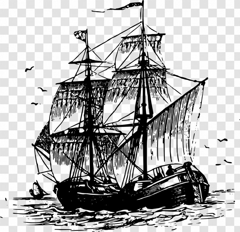 Sailing Ship Piracy - Cartoon - Drake Transparent PNG