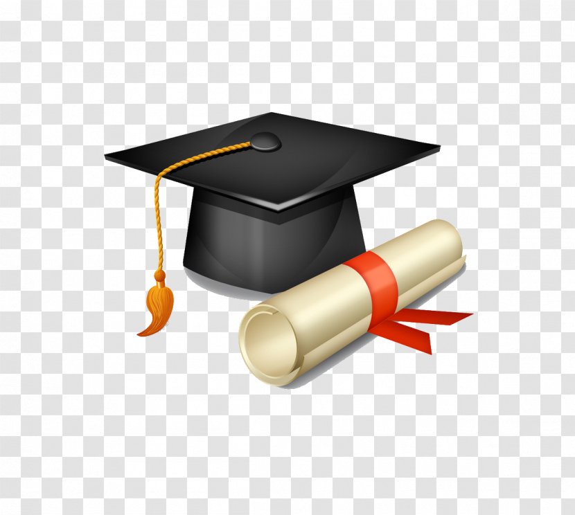 Square Academic Cap Graduation Ceremony Hat Clip Art - Bachelor Of And Diploma Transparent PNG