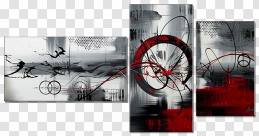 Modern Art Painting Abstract Triptych - Oil Transparent PNG