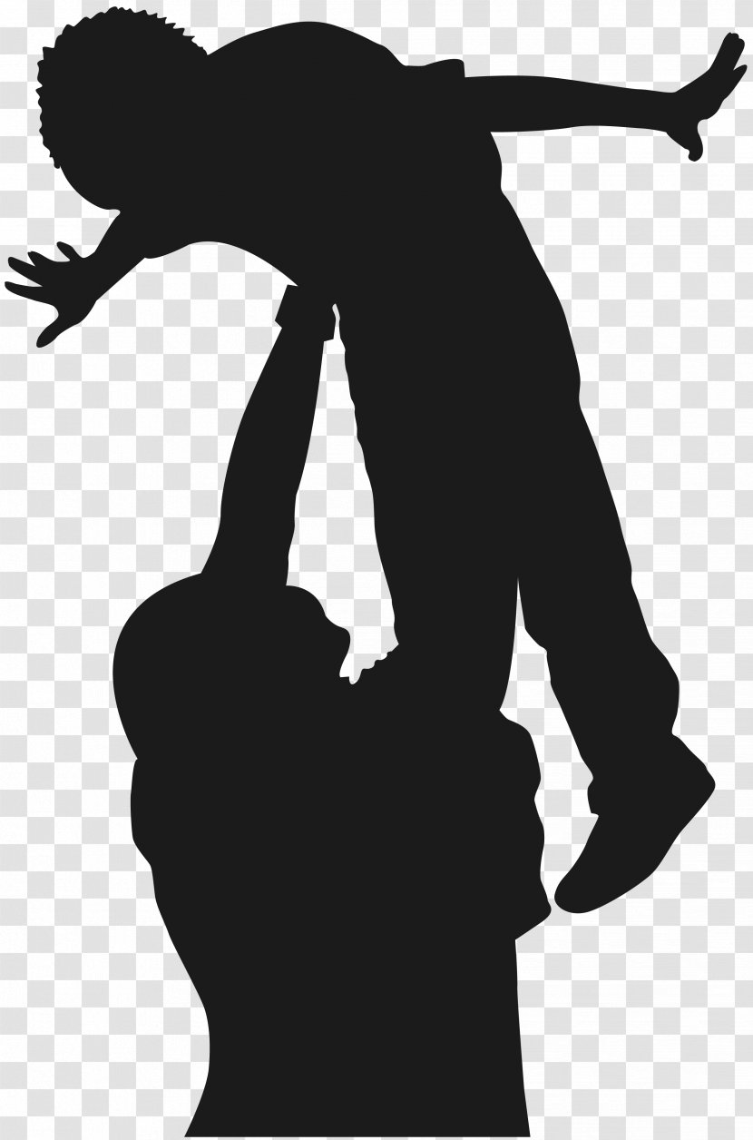 Silhouette Father - Child - Fathers Day Transparent PNG