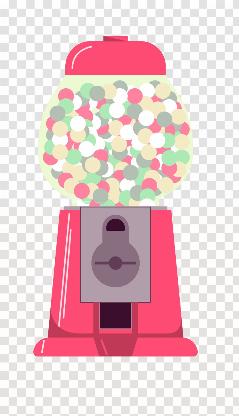 Chewing Gum Bubble Candy - Silhouette - Girls Tie Pink Machine Transparent PNG