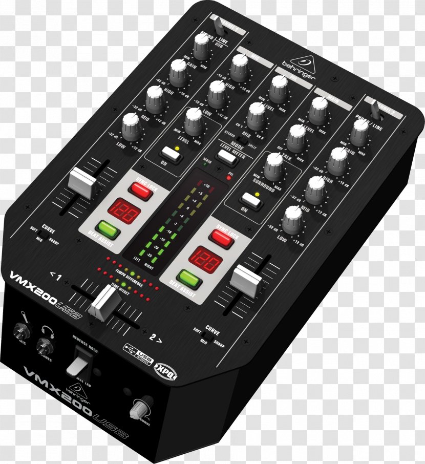 Audio Mixers BEHRINGER Behringer PRO MIXER VMX100USB DJ Mixer Disc Jockey - Heart - USB Transparent PNG