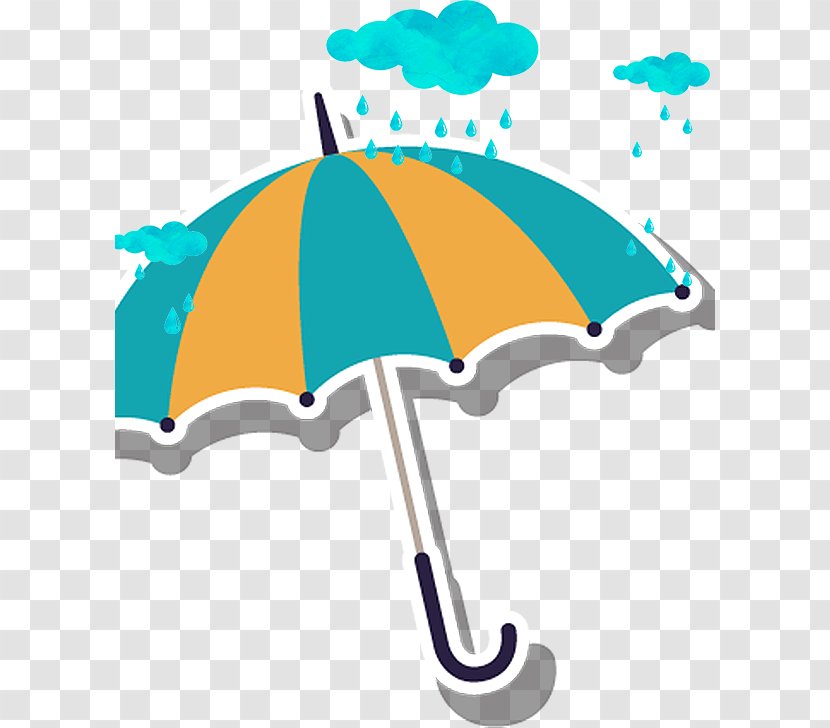 Cartoon Rain - Art - Umbrella Transparent PNG