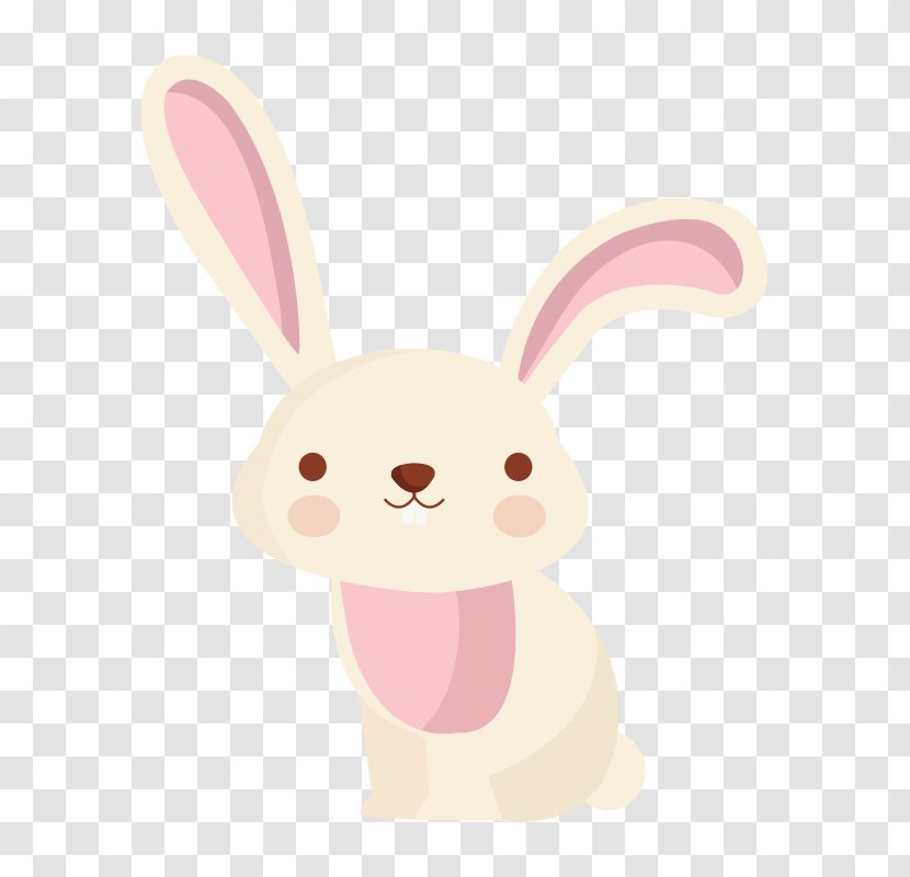 Easter Bunny Rabbit Cartoon Illustration - Rabits And Hares - Vector Cute Little Transparent PNG