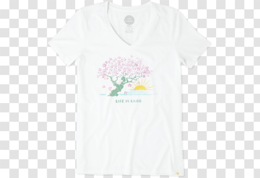 T-shirt Sleeve Neck Font - Clothing - Blossom Tree Transparent PNG
