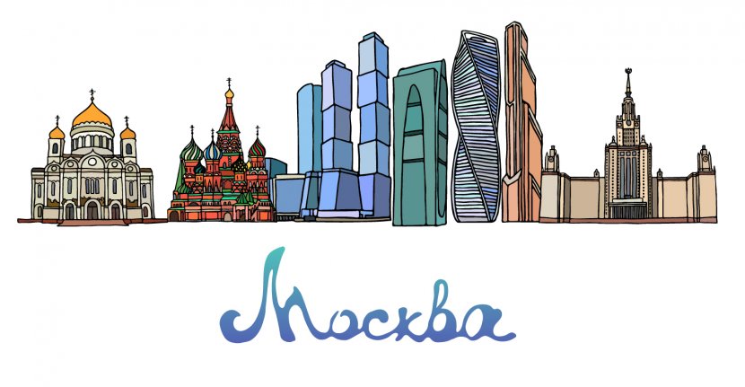 Saint Basil's Cathedral Moscow Drawing - Medieval Architecture - Landmarks Transparent PNG