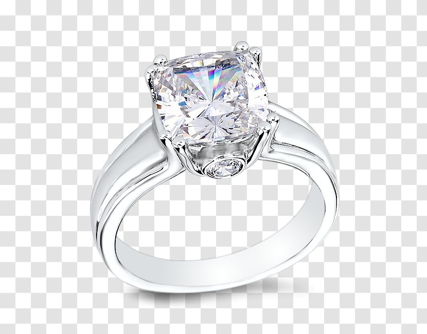 Wedding Ring Silver Body Jewellery - Cubic Zirconia Transparent PNG