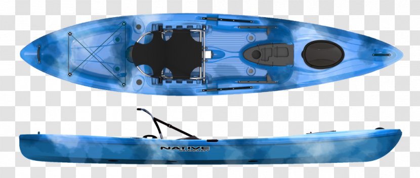 Kayak Fishing Paddling Angling - Blue Transparent PNG