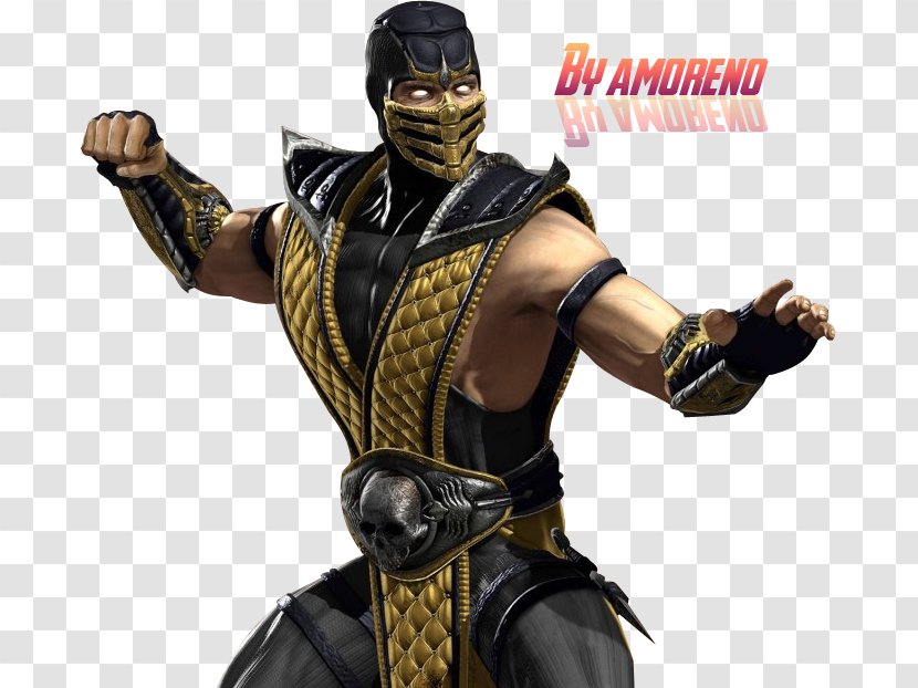 Mortal Kombat Vs. DC Universe Kombat: Deadly Alliance Scorpion Sub-Zero - Fictional Character - Yellow Transparent PNG