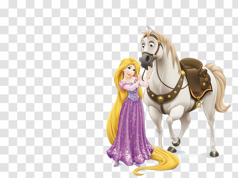 Rapunzel Elsa Ariel Gothel - Figurine - With Horse (Maximus) Transparent PNG