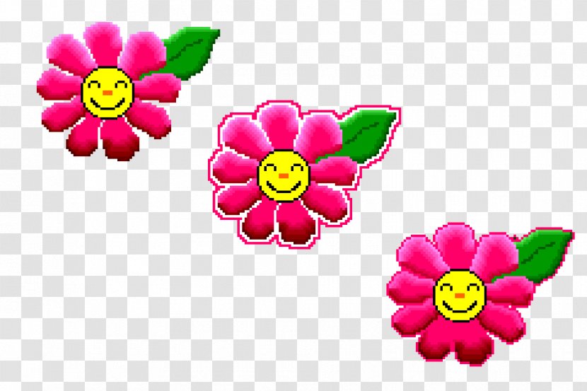 Smiley Flower Emoticon Clip Art - Pink - Happy Transparent PNG