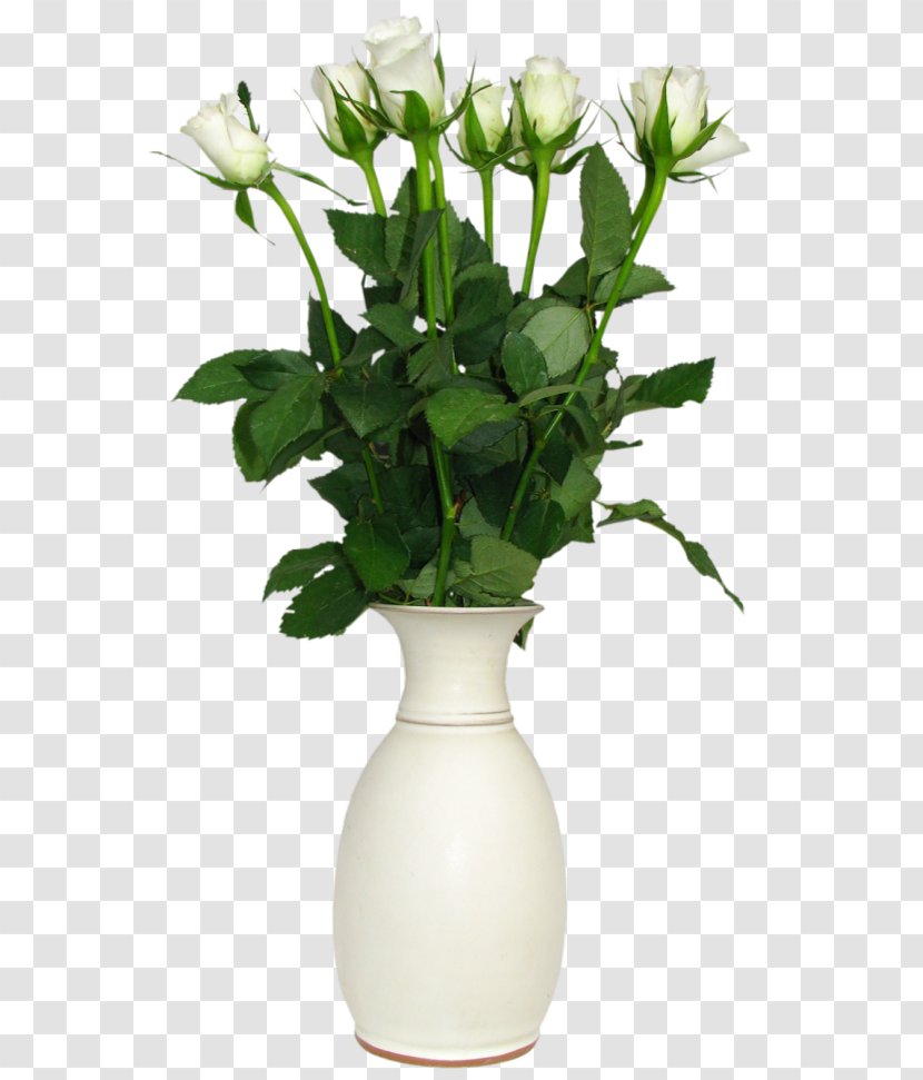 Flower Rose Vase Clip Art - Flowerpot - Transparent White In Picture Transparent PNG