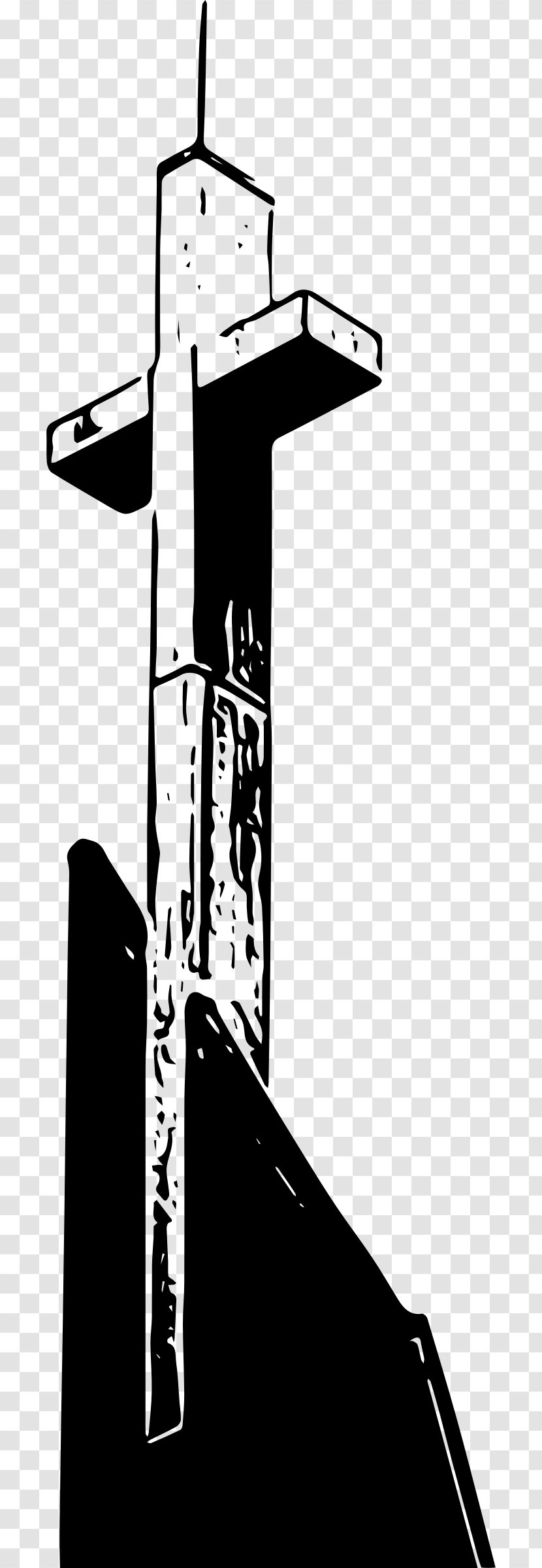 Steeple Clip Art - Black - Monochrome Transparent PNG