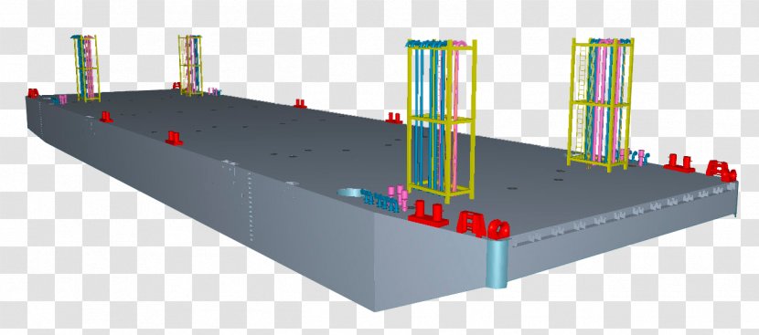 Barge Steel Pontoon Float Damen Group - Architectural Engineering Transparent PNG
