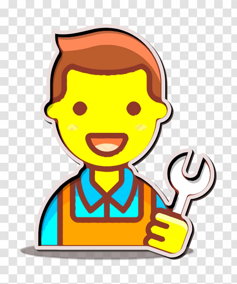 1 Icon Man Mechanic - Head - Happy Pleased Transparent PNG