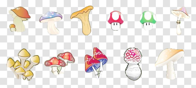 Mushroom Euclidean Vector Illustration - Body Jewelry - Mushroom,lovely,Cartoon,color Transparent PNG
