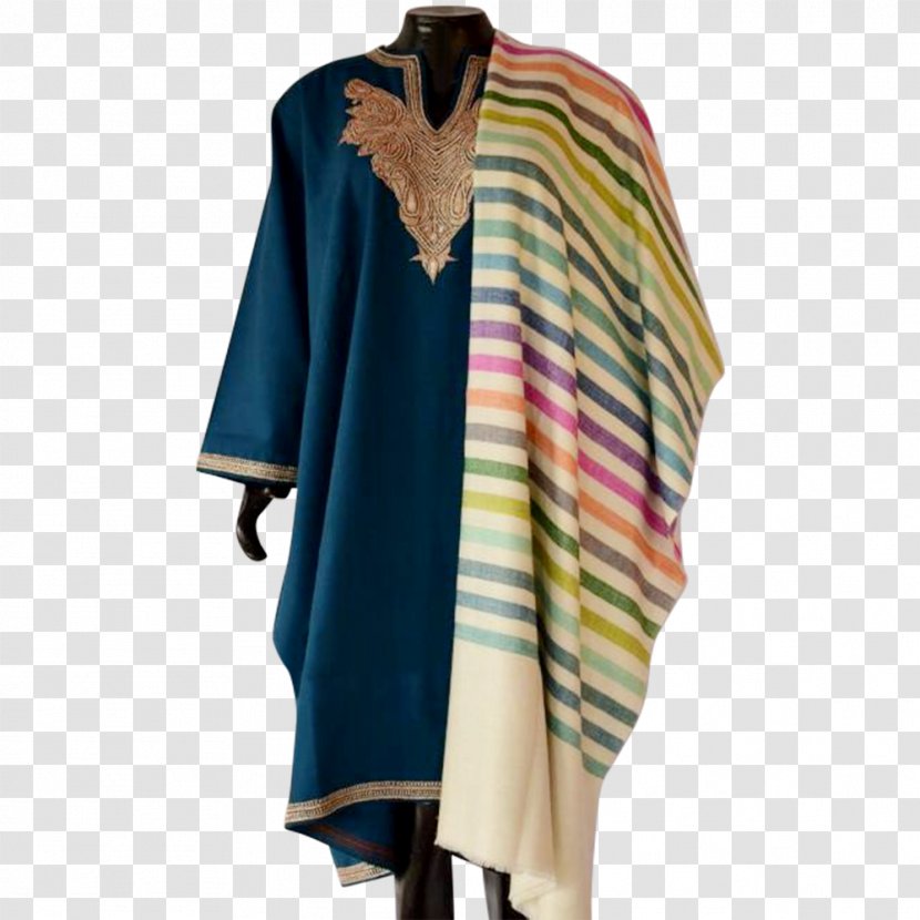 Outerwear Poncho Sleeve Dress Turquoise - Virgin Mary Transparent PNG