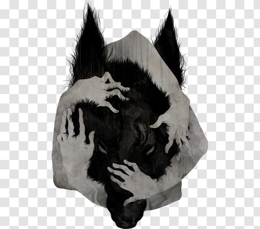 Steppenwolf African Wild Dog Illustrator - Black Wolf Transparent PNG