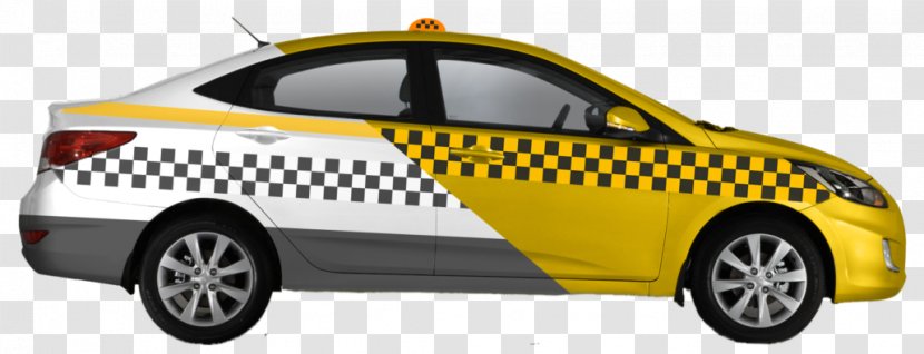 Taxi Okleyka Taksi Car Hyundai - Yellow - Rank Transparent PNG