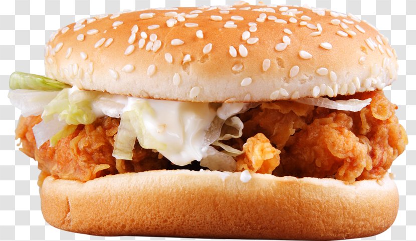 Hamburger Fast Food French Fries Cheeseburger Chicken Sandwich - Burger Transparent PNG