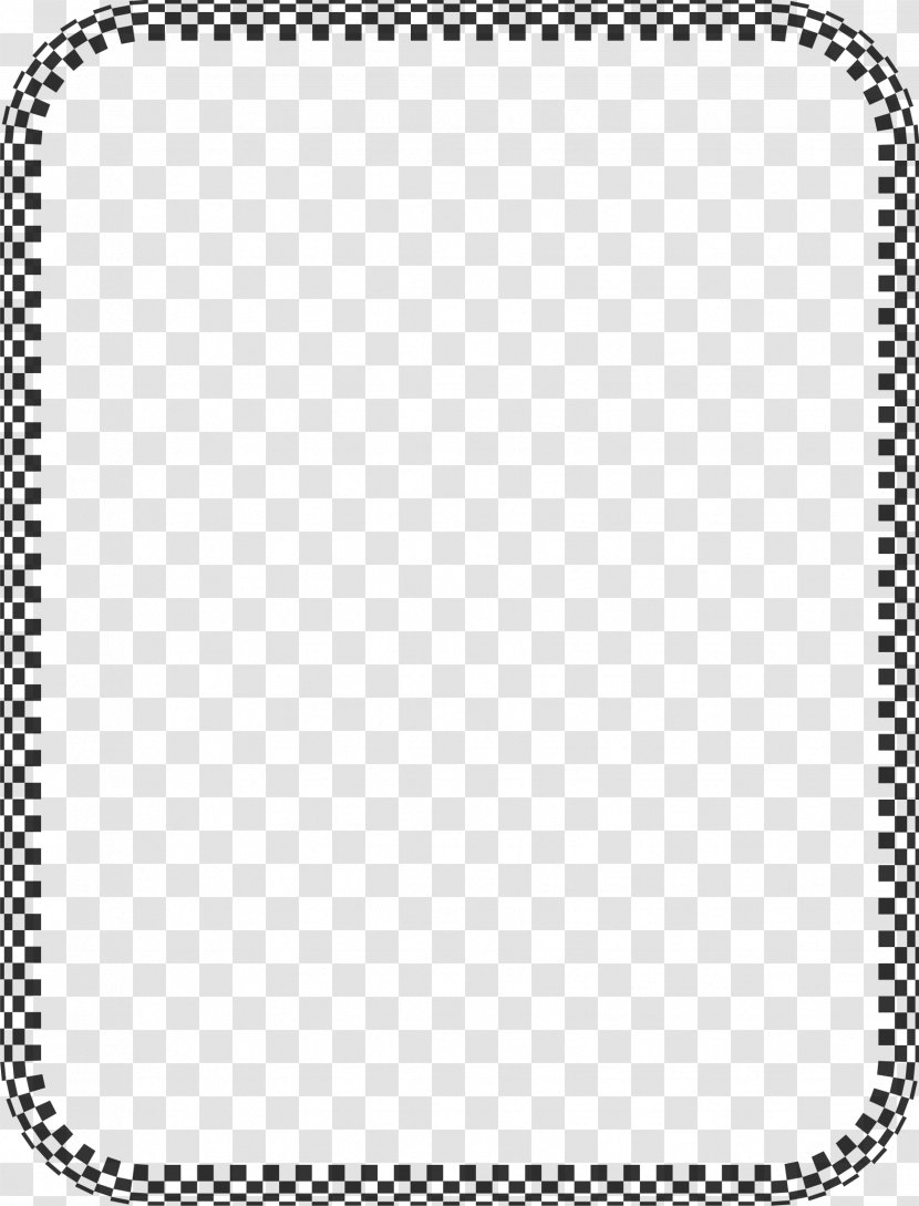 Borders And Frames Clip Art - Monochrome Photography - Checkered Border Transparent PNG