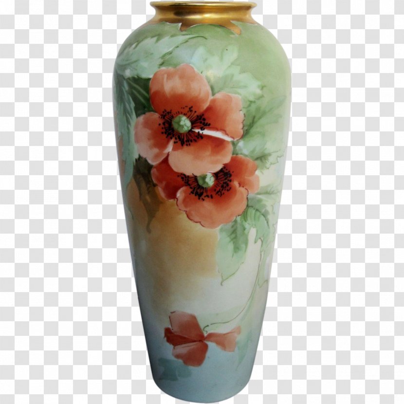 Vase - Artifact - Hand Painted Hydrangea Transparent PNG