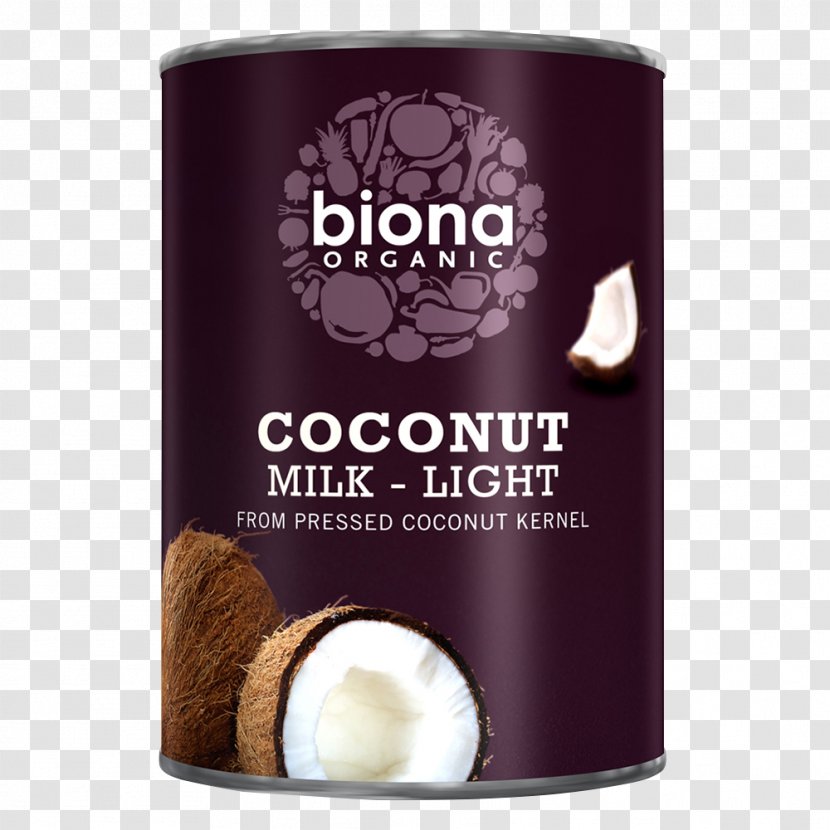 Coconut Milk Organic Food Vegetarian Cuisine Cream - Tin Can - Fat Content Of Transparent PNG
