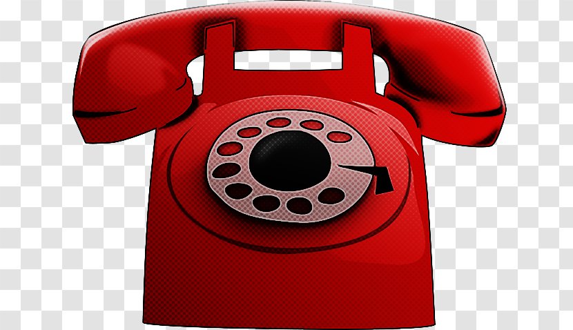 Red Telephone Telephony Corded Phone Smile Transparent PNG