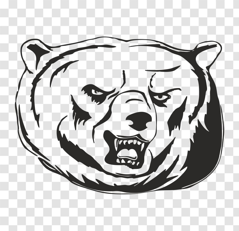 Polar Bear Emblem Alaska Peninsula Brown Logo - Black And White Transparent PNG