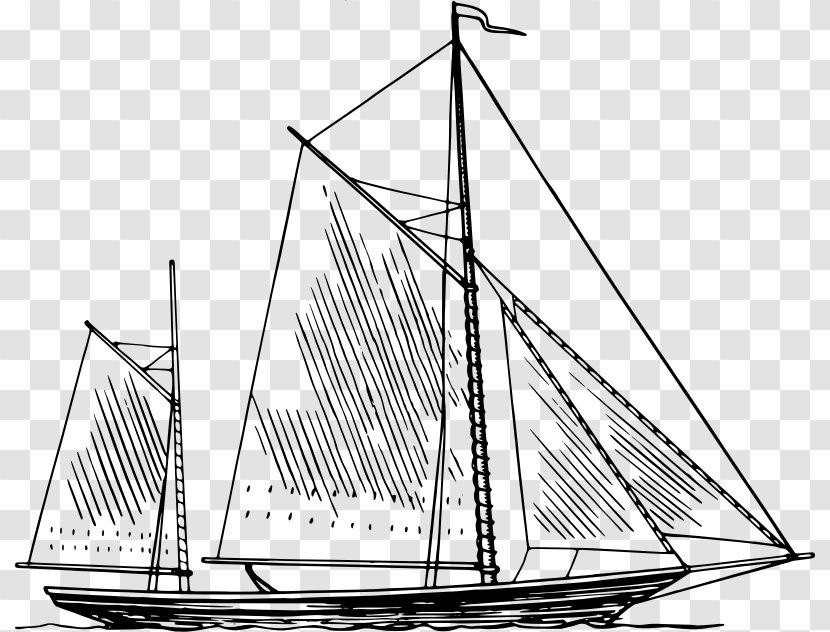 Sail Barque Schooner Brigantine Mast Transparent PNG